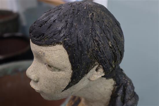 A pottery sculpture - Yvonne Hudson The raising of Jairus daughter